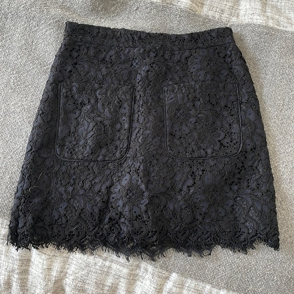 Veronica Beard Addison Patch Pocket Lace Skirt Size 2